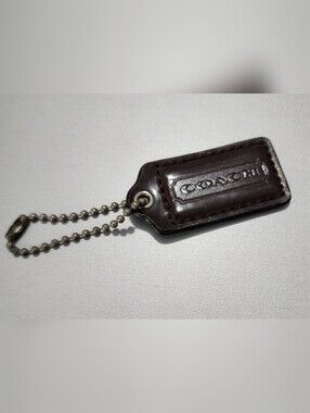 Coach Small Brown Leather Hang Tag For Purse